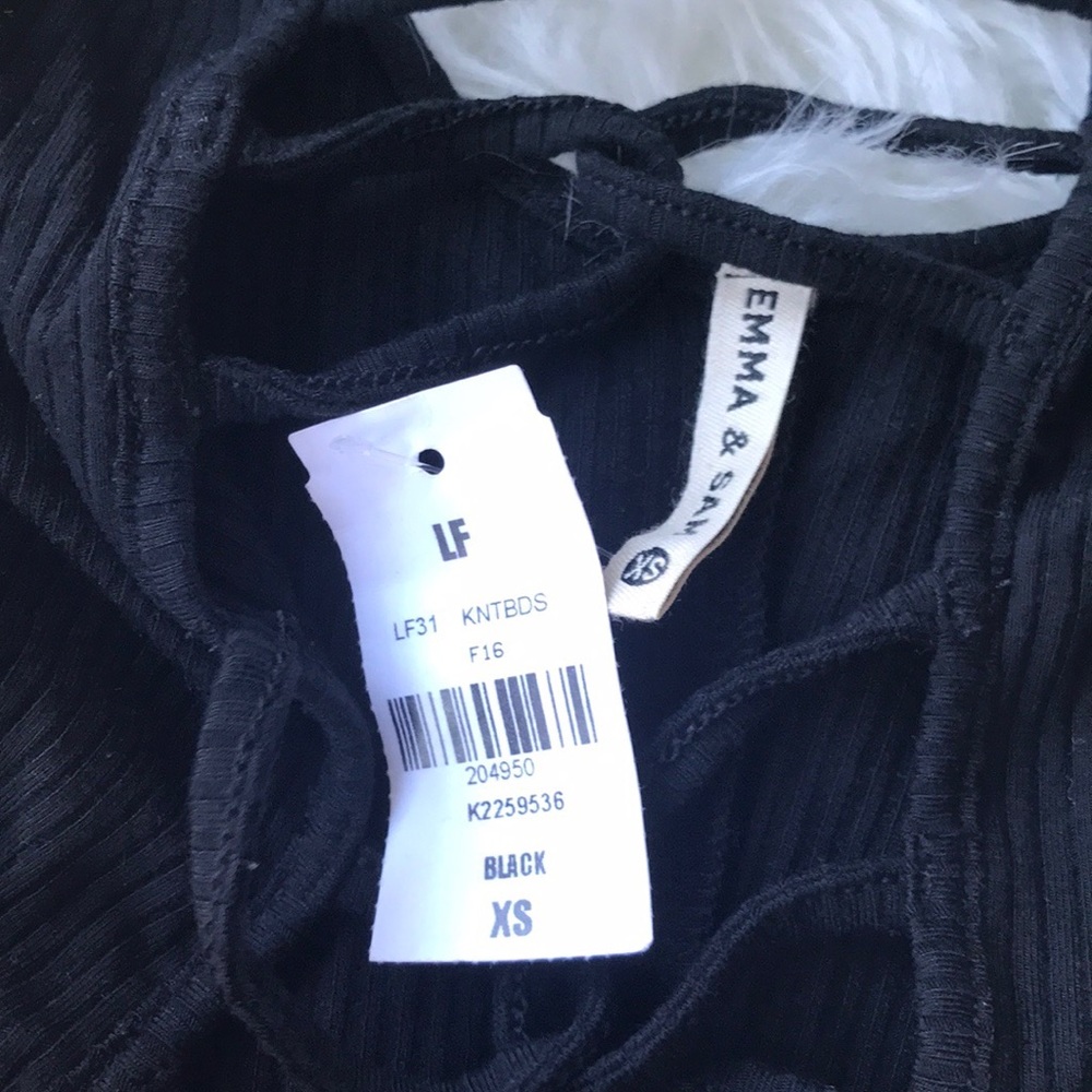 LF Emma and sam black lace up bodysuit - Picture 6 of 7